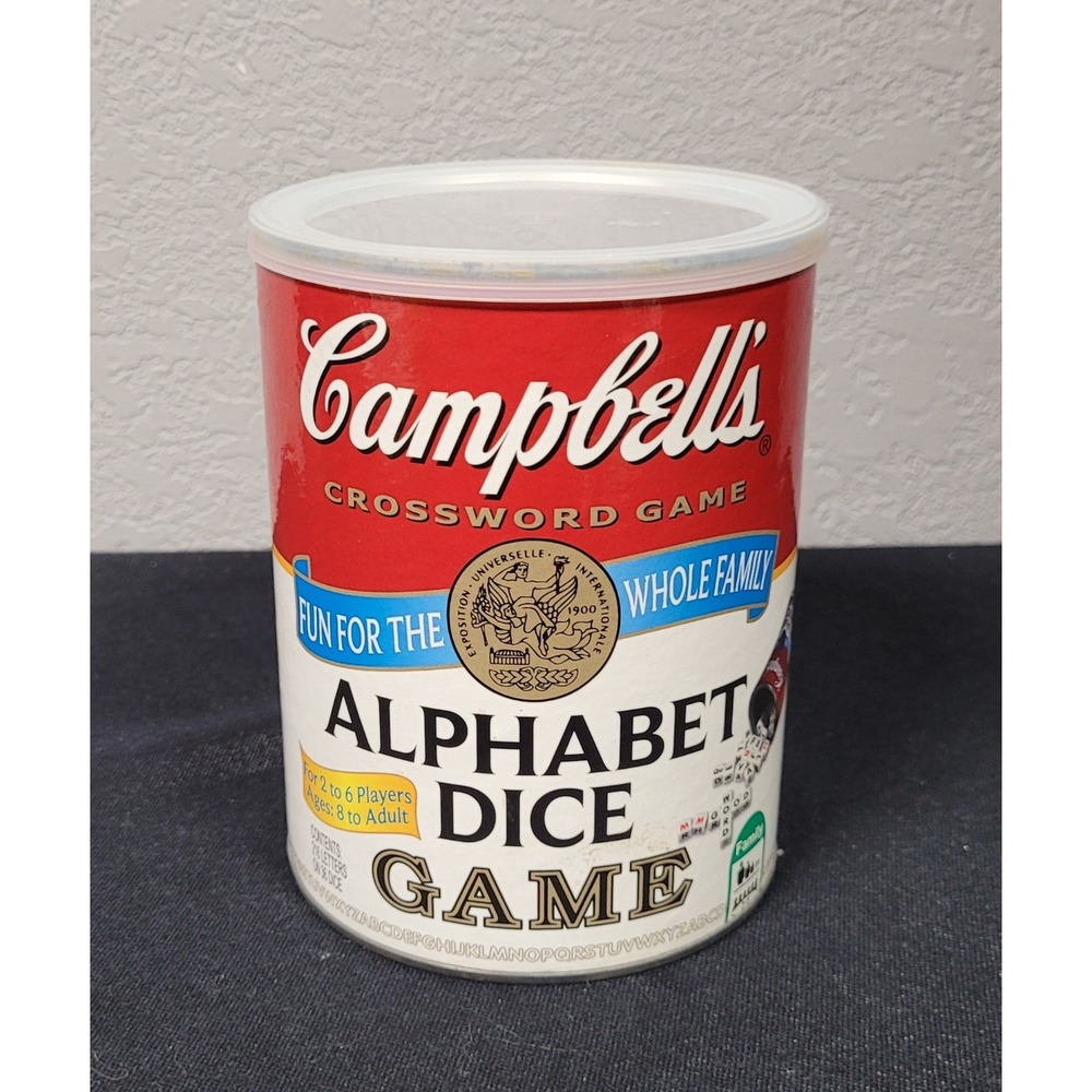 Campbell's Alphabet Dice Game TDC Games Crossword Word Can 2011 (No Score Cards)